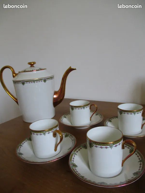 SERVICE À CAFÉ porcelaine de Limoges Art Déco B & C°-Bernardaud- EUR 45,00 - FR