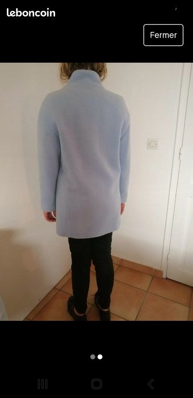 Manteau bleu ciel (image 1)