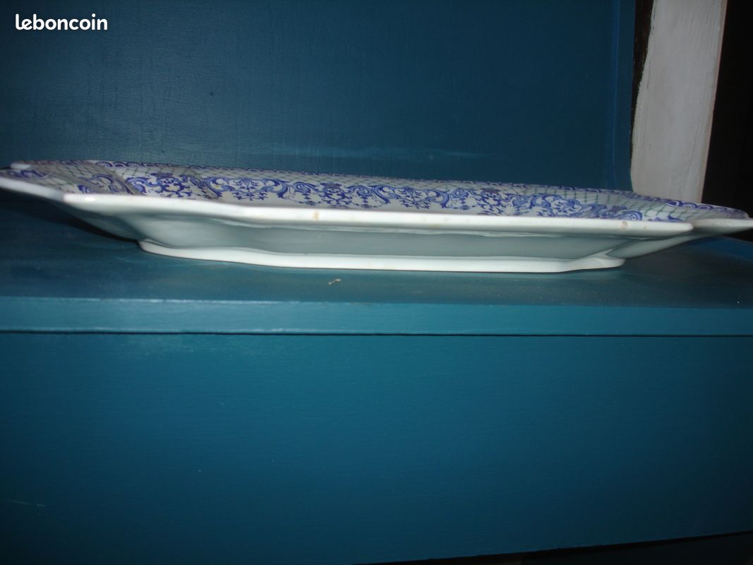 Grande SOUPIERE bleue Faïencerie de GIEN (image 6)