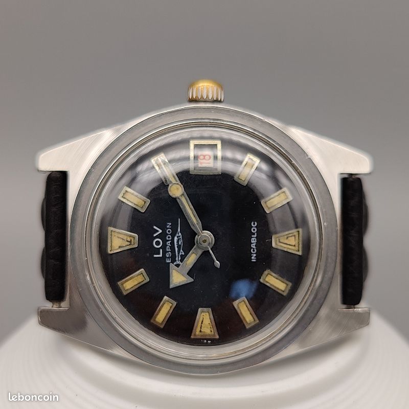 Montre Lov Espadon 1970 Vintage Mécanique Plongeuse Française Révisée (image 4)