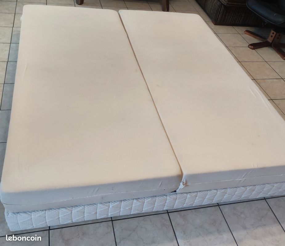 Sommier tapissier + matelas 160x190 (livraison possible) (image 7)