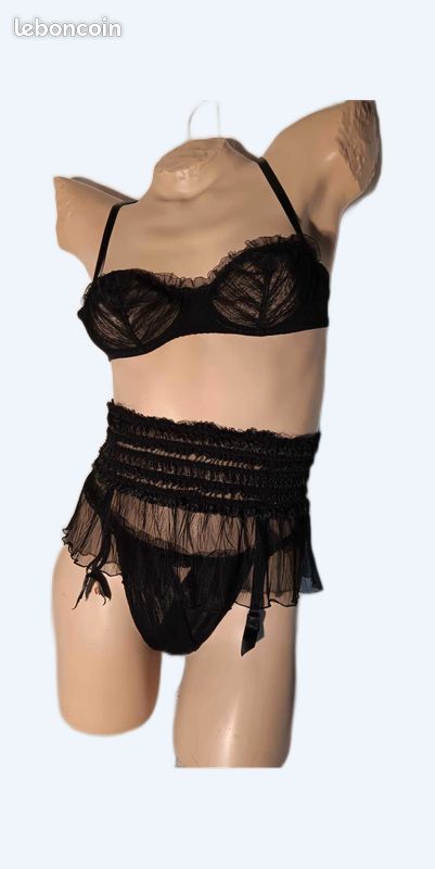 Soutien-gorge Aubade Vintage Années 90 - Taille 80B - Noir - Neuf Sans étiquettes - Culotte Non Incluse