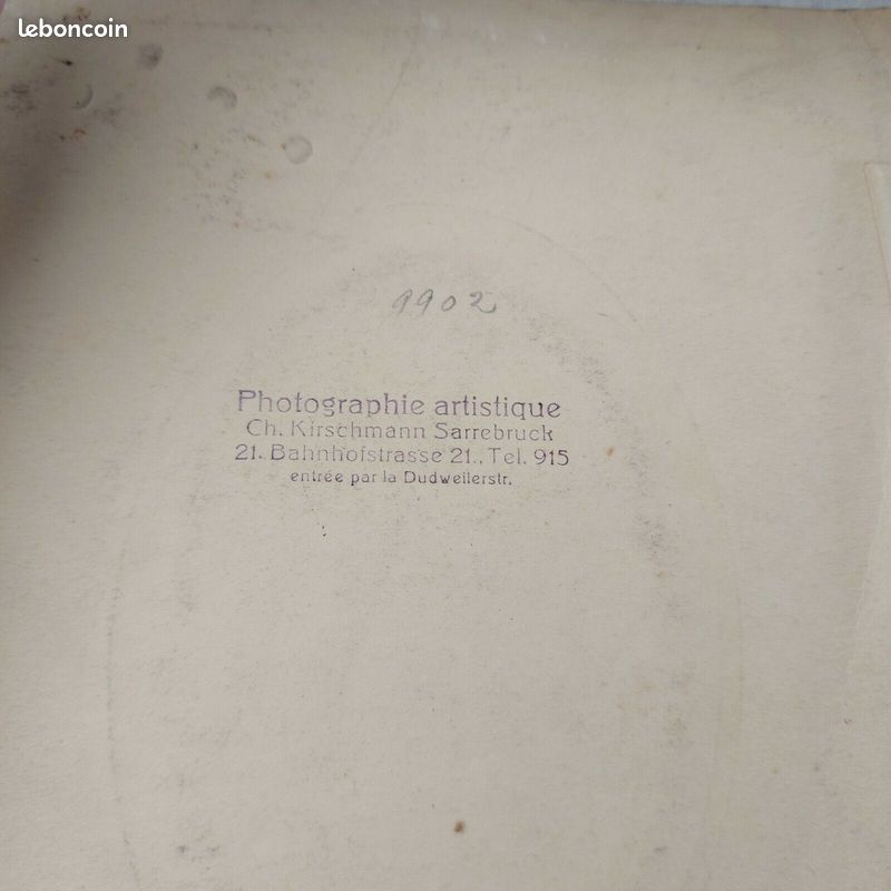 Lot d'anciennes photos / portraits sur carton, Forbach / Moselle (image 10)
