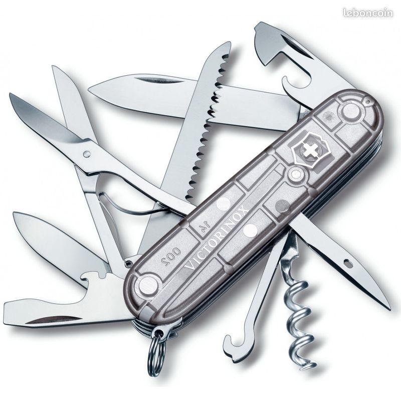 Victorinox - Couteau Suisse Huntsman Gris Silvertech 16 Fonctions - 1.3713.T7 (image 1)