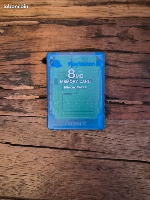Carte Mémoire PS2 Officielle 8 Mo – Bleu Transparent – PlayStation 2