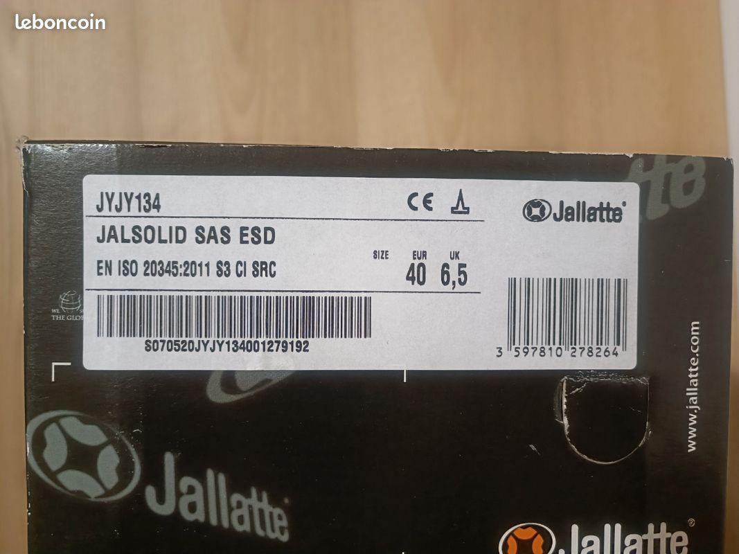 Chaussures sécurité Jallatte taille 40 (image 7)