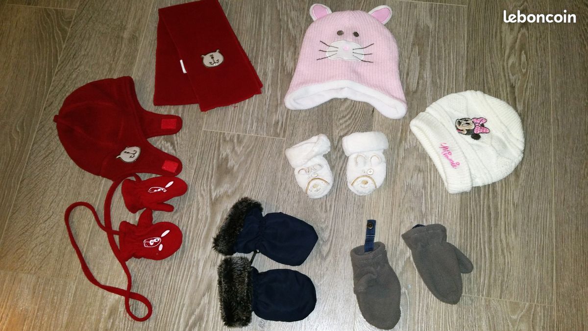 Bonnets mouffles écharpe de 6 mois à 3 ans (image 1)