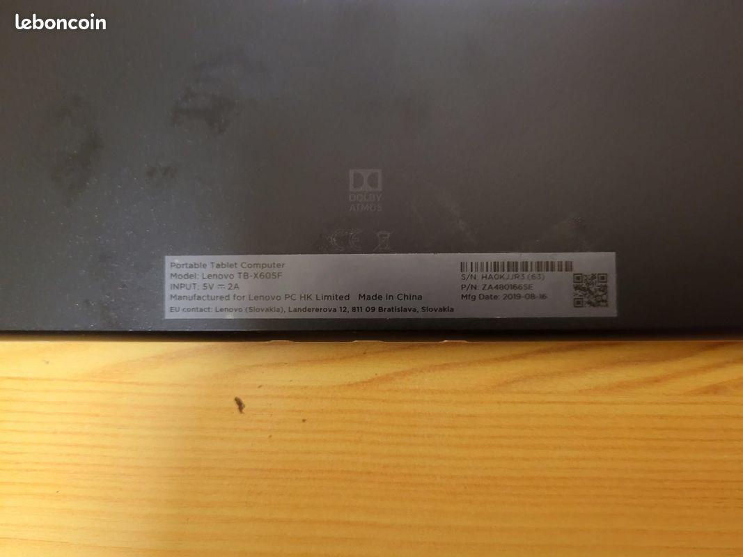 Tablette Lenovo Tab M10 TB-X605F – 10,1" – 32 Go – 3 Go RAM – Bon état (image 6)