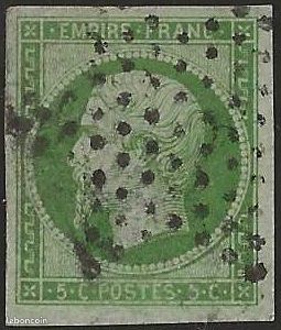 FRANCE NAPOLEON III EMPIRE 1Fr CARMIN N° 18 AVEC ETOILE MUETTE A VOIR