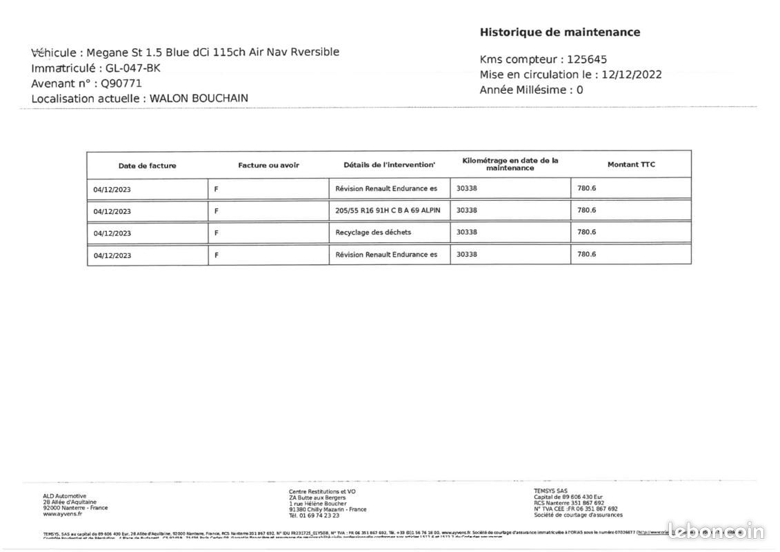 Renault Mégane SOCIETE BLUE DCI 115 AIR NAV REVERSIBLE (image 16)