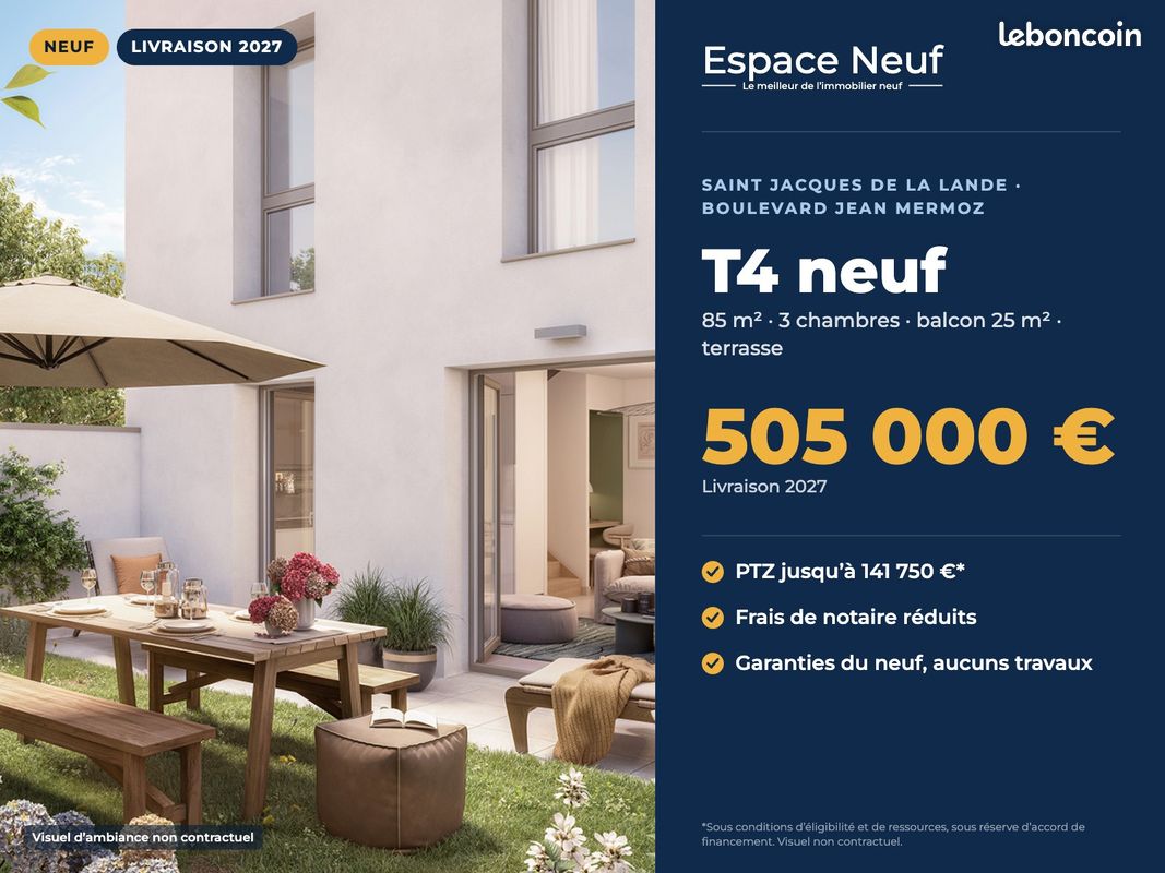 Maison 5 pièces 85 m² · à Rennes · 85 m² · 505 000 €