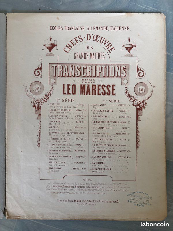 Partition Ancienne – Marche Nuptiale Mendelssohn – Transcription Piano XIXe (image 2)