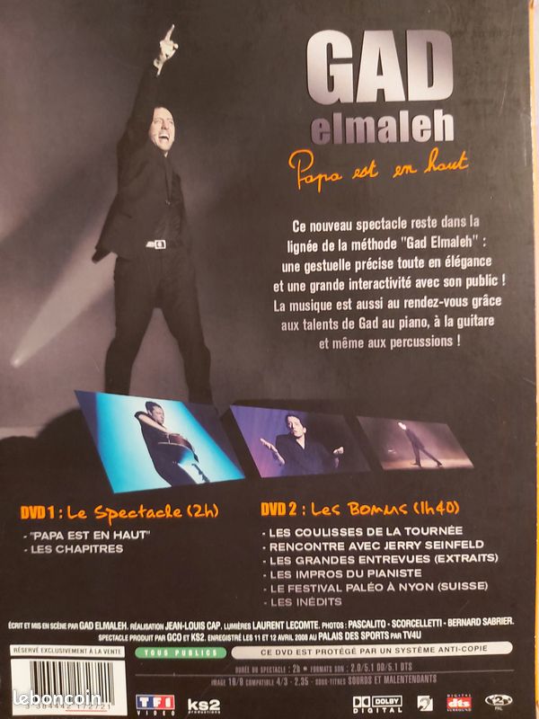 2 DVD GAD ELMALEH Papa est en Haut (image 2)
