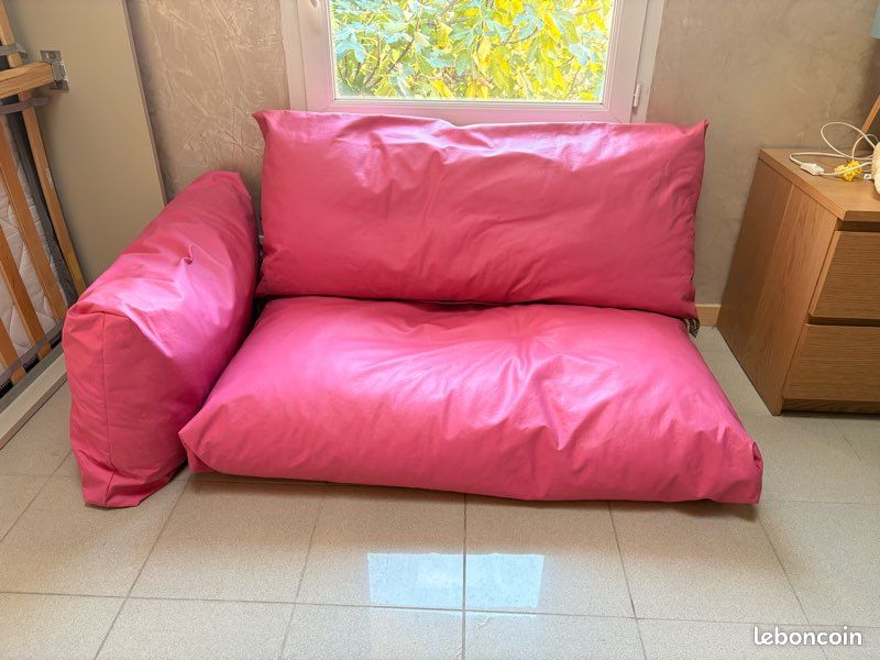 Coussins de palette HAPPERS - rose - très bon état (image 1)