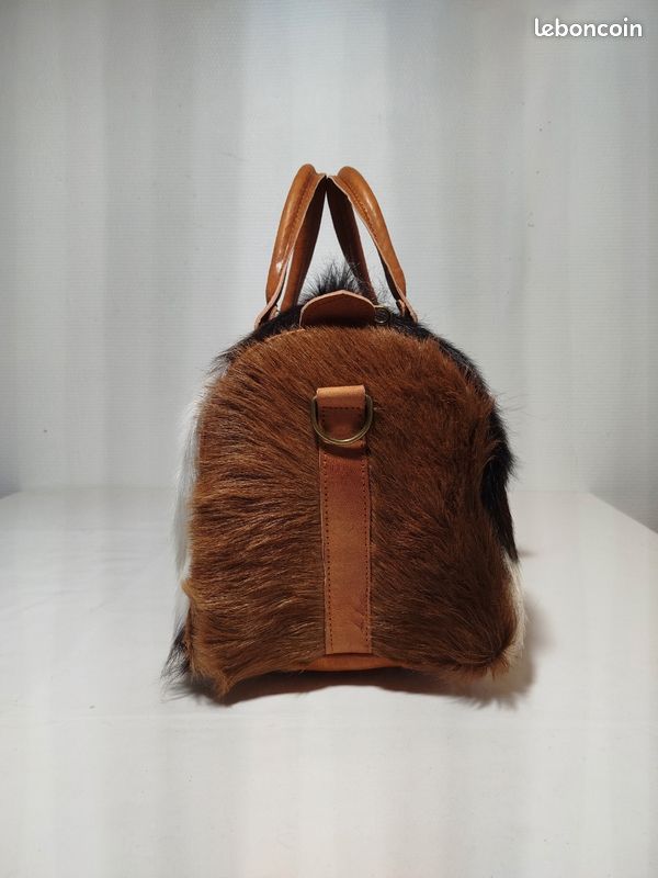 Sac De Sport Duffel En Cuir De Chèvre Souple - 24 Pouces, Marron, Fait Main