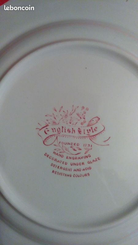 Anciennes assiettes English Style founded 1731 (image 3)