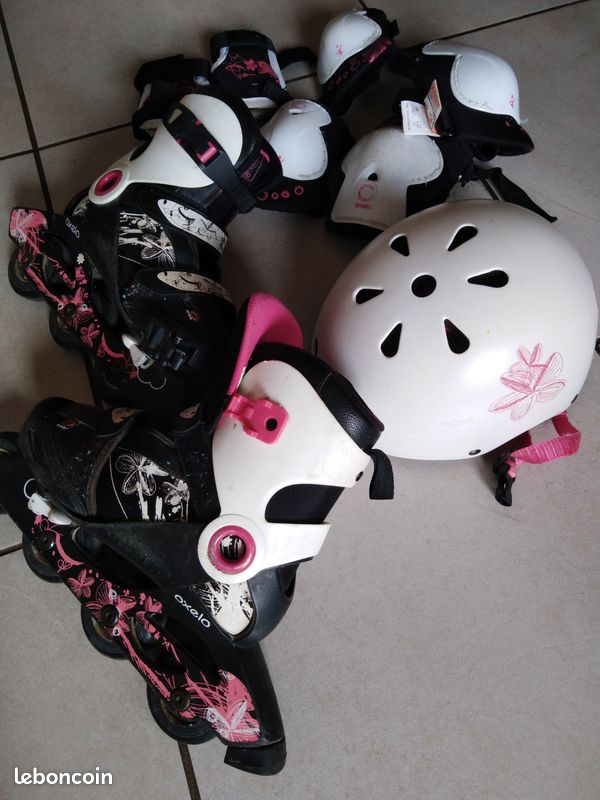 Rollers fille taille 34 35 et 36 réglable Oxelo et protections (image 4)