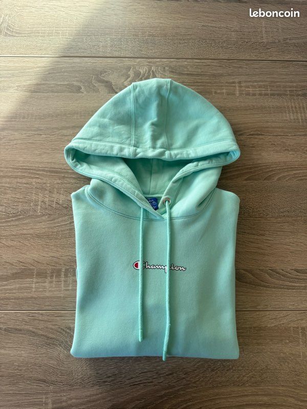 Capuche Femme Sweat Champion Bleu Ciel Sweat à Capuche CHAMPION