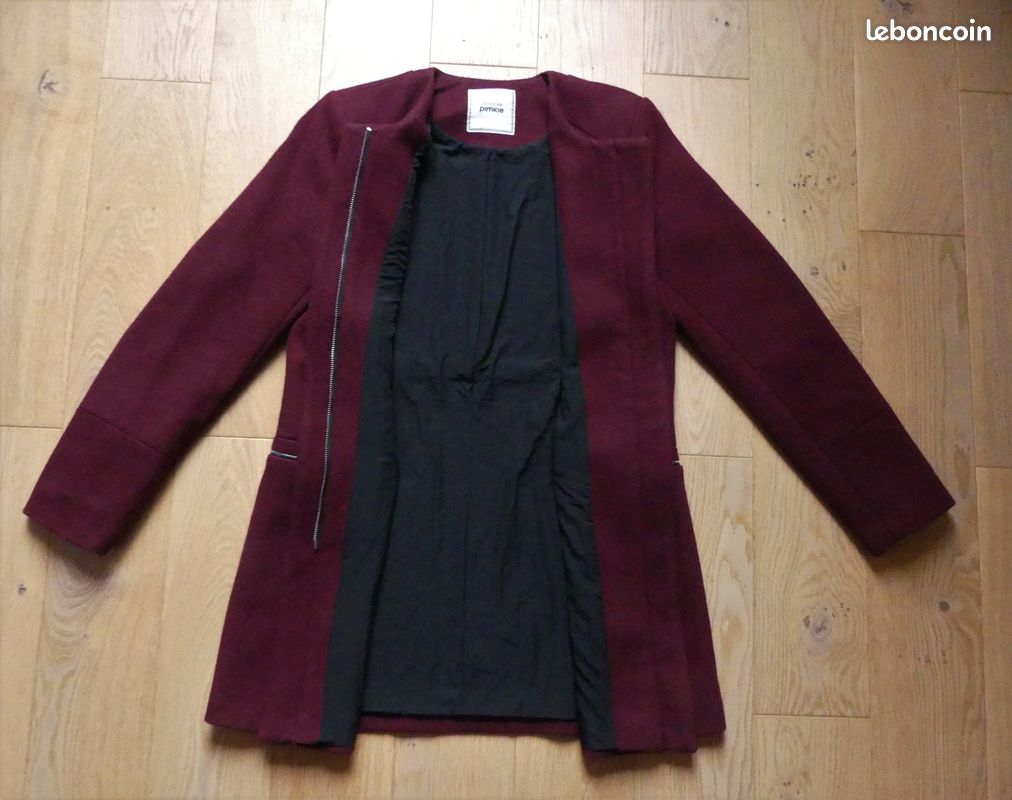 Manteau femme bordeaux PIMKIE COLLECTION Taille M Très bon état (image 2)