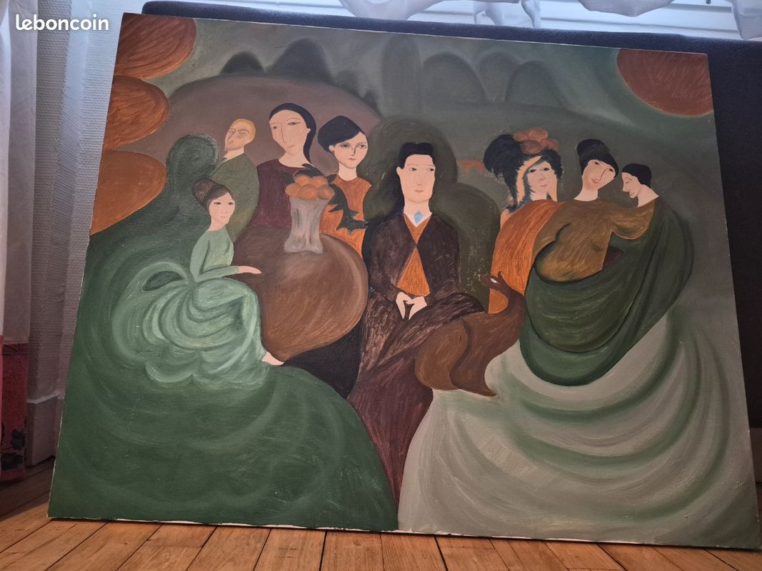 Toile encadrée Style tropical audacieux / 50x70cm / Cadre Noir / Fabriqué en France / Toile