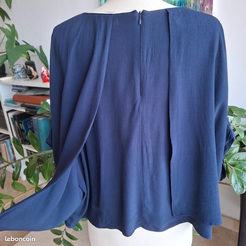 Magnifique blouse kimono marine Zara taille 40-42 (image 8)