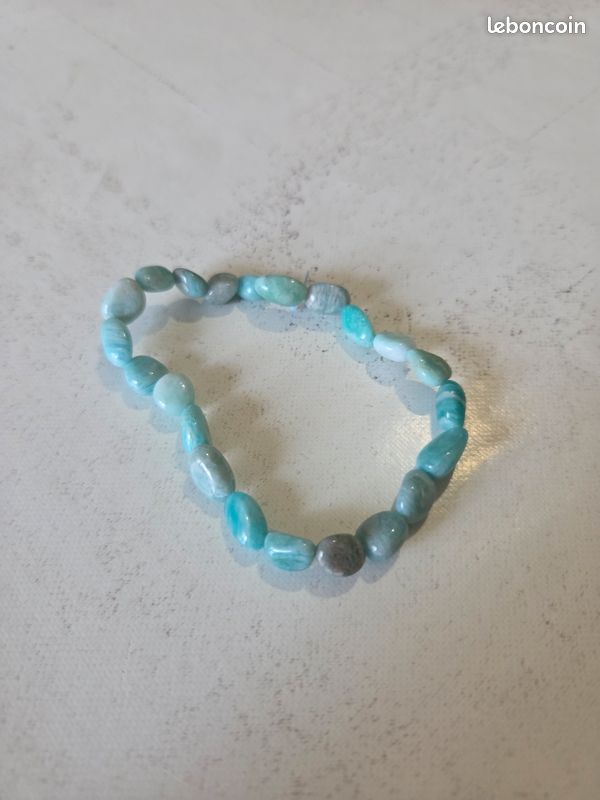 Bracelet pierre roulee amazonite (image 2)