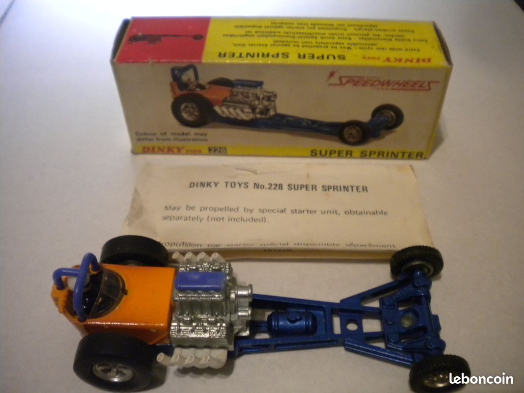 Dinky Toys Dragster Super Sprinter 228 + Starter 754 (image 1)