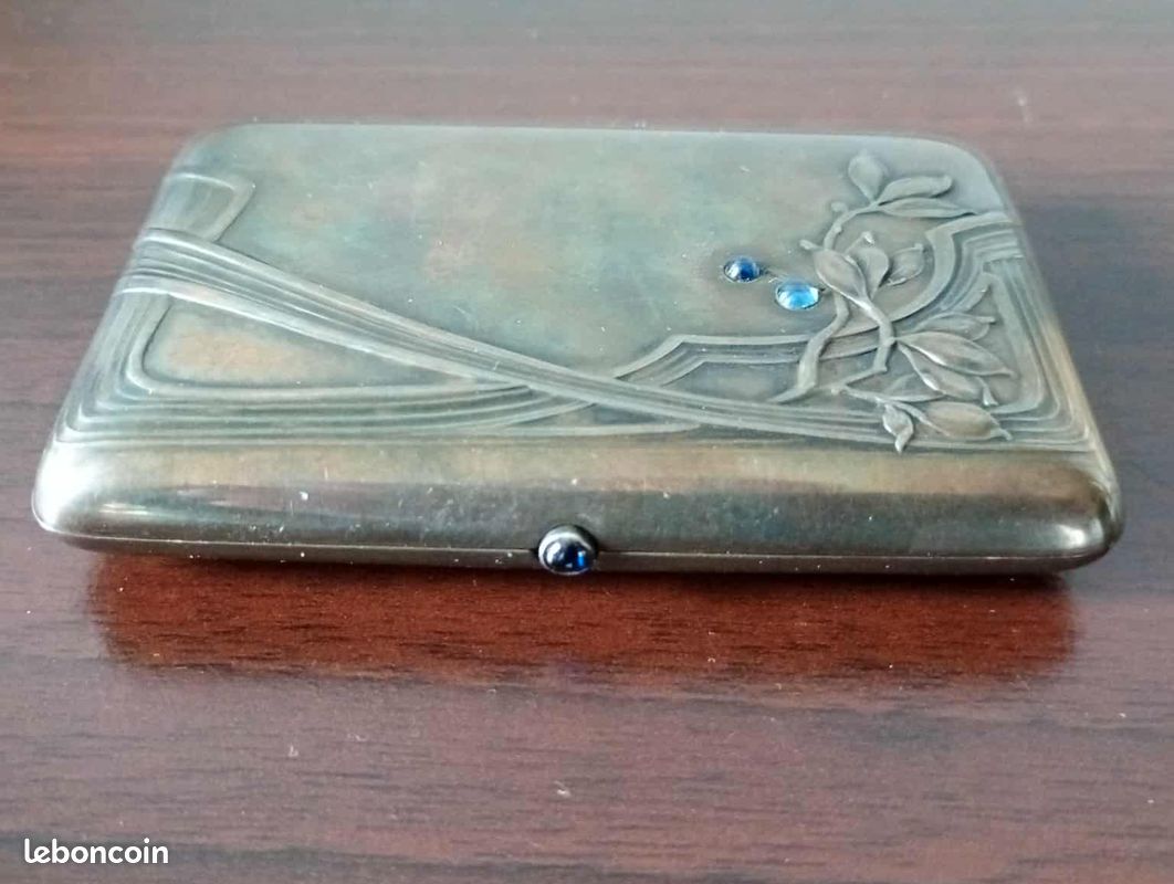 etui cigarette argent Art Nouveau -  Cigarettes tui a cigarette Tsubota Pearl