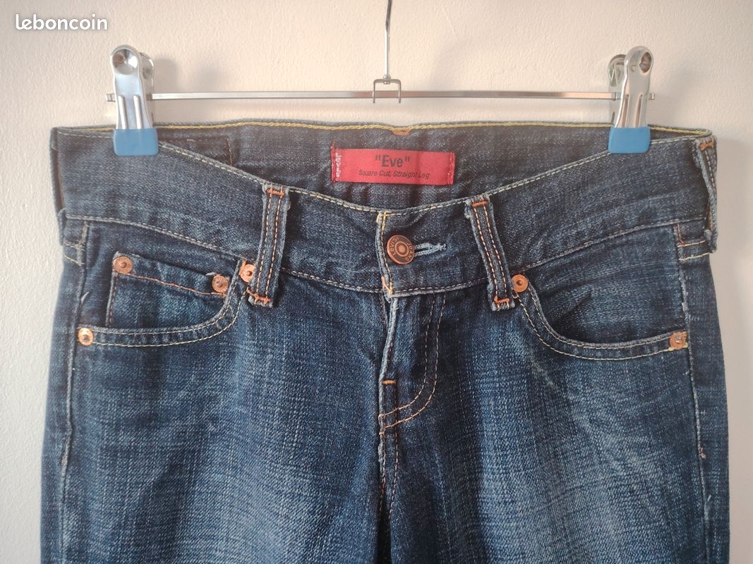 Pantalon jeans Y2K - taille basse, XS (image 5)