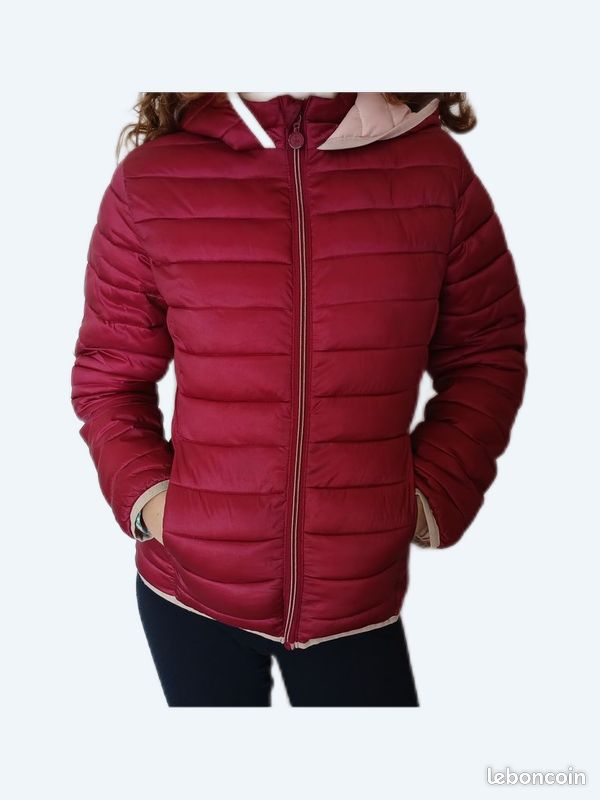 Veste En Jean Rouge Okaïdi Pour Fille - Taille 6 Ans (114 Cm), Super état
