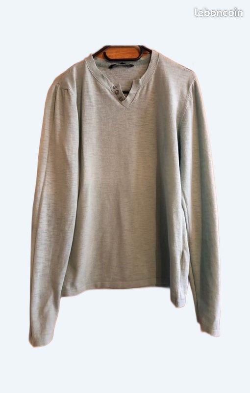 Pull Homme Jules Gris - Taille S - Occasion Comme Neuf
