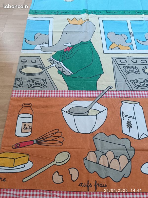 Parure Babar vintage 1998, 1 personne, Babar characters (image 6)