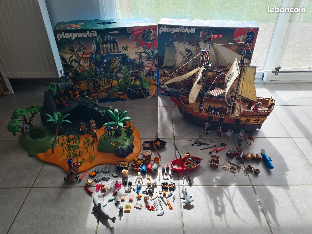 Playmobil bateau pirates plus île pirates nombreux accessoires (image 7)