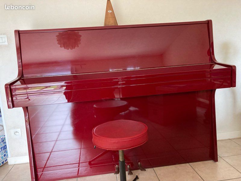Piano Droit Rameau Beaucaire laqué prune (image 1)