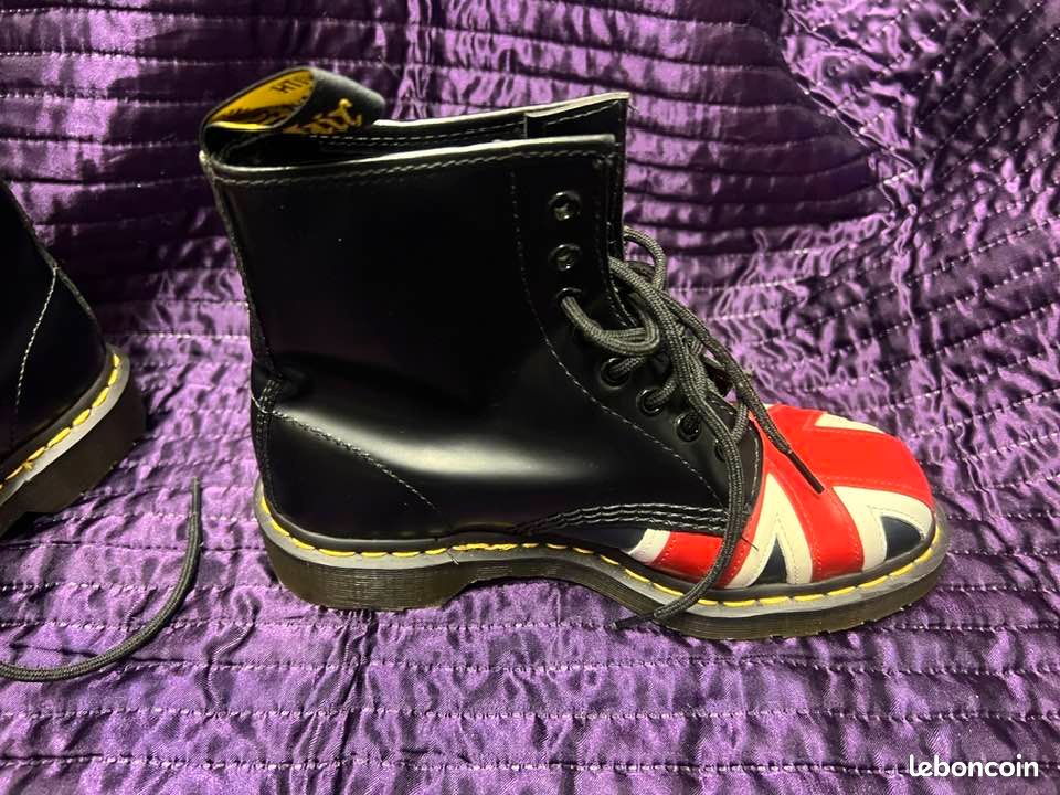 TredAir MARTENS STYLE BLACK (MARTENS ORANGE original BLACK UNION JACK)