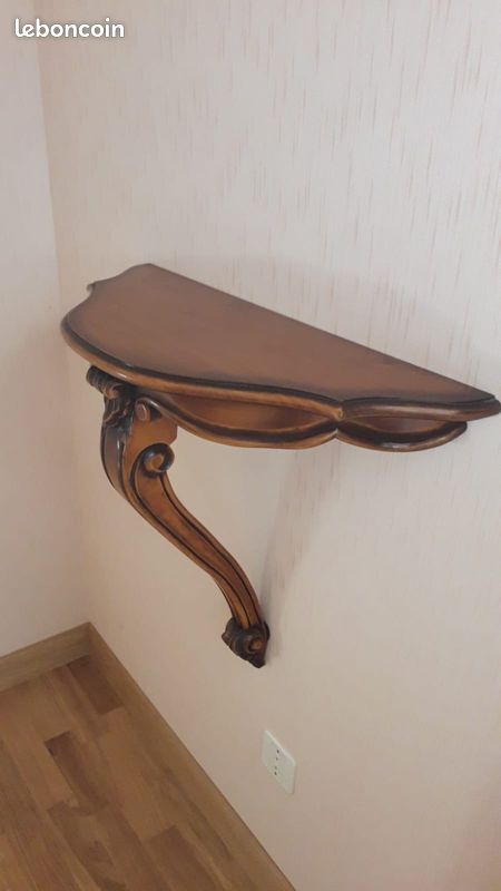 Rare Paire De Consoles En Laiton Et Marbre Hollywood Regency De Robert Thibier Années 1970