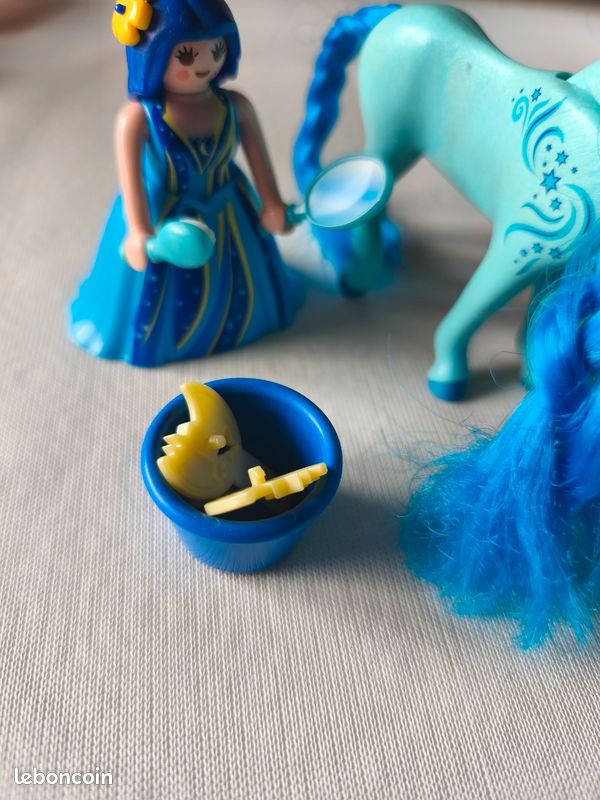 Playmobil princesse bleuet avec cheval à coiffer 6169 (image 4)