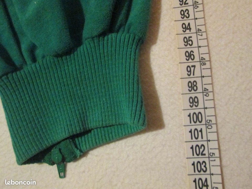 Survêtement Vintage Adidas Keyrolan Velours Années 80 - Taille XL, Couleur Bleu, Made In France, Occasion Très Bon état