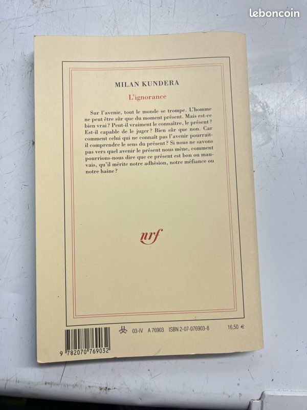 📓 livre l’ignorance (image 2)