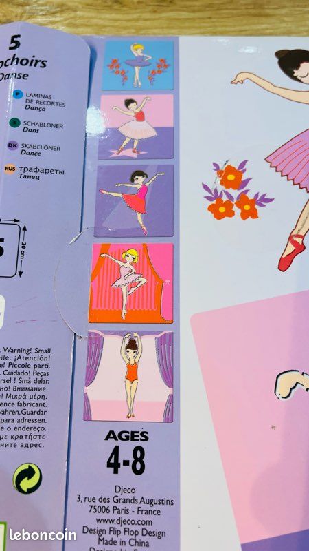 5 pochoirs djeco danse 4/8 ans (image 9)