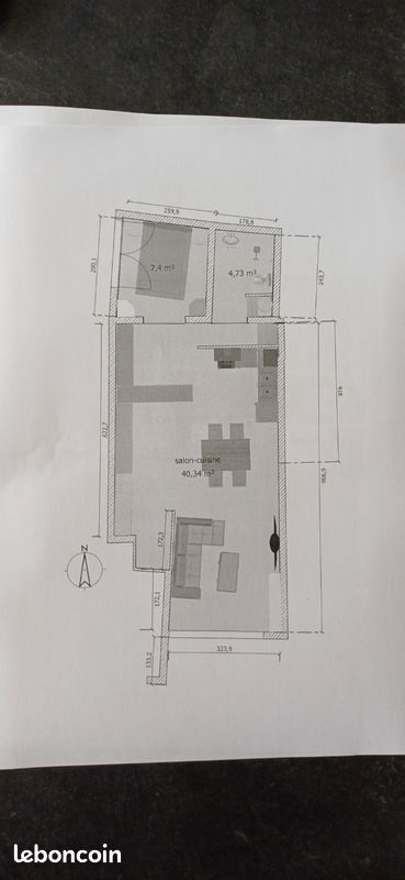 Appartement 2 pièces 53 m² · à Périgueux · 52,5 m² · 75 000 €
