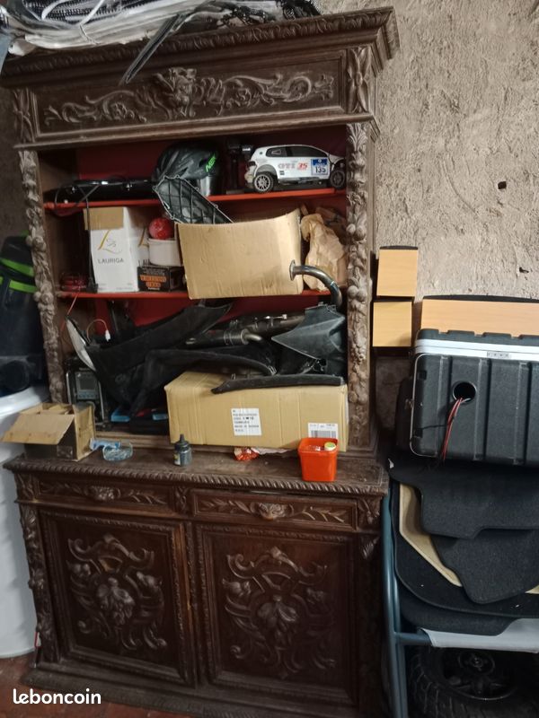 Buffet ancienne plus verrière (image 4)