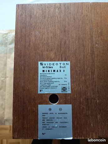 Enceintes Vintage Videoton - Paire D'enceintes Ambiophoniques Avec Fil (occasion)
