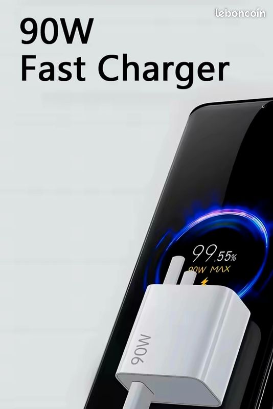 Chargeur Turbo 90W USB-C – Compatible Xiaomi, Samsung et iPhone (image 4)