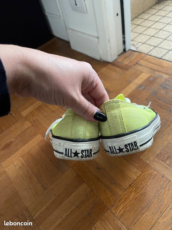 Converse jaune fluo taille 37 (image 6)