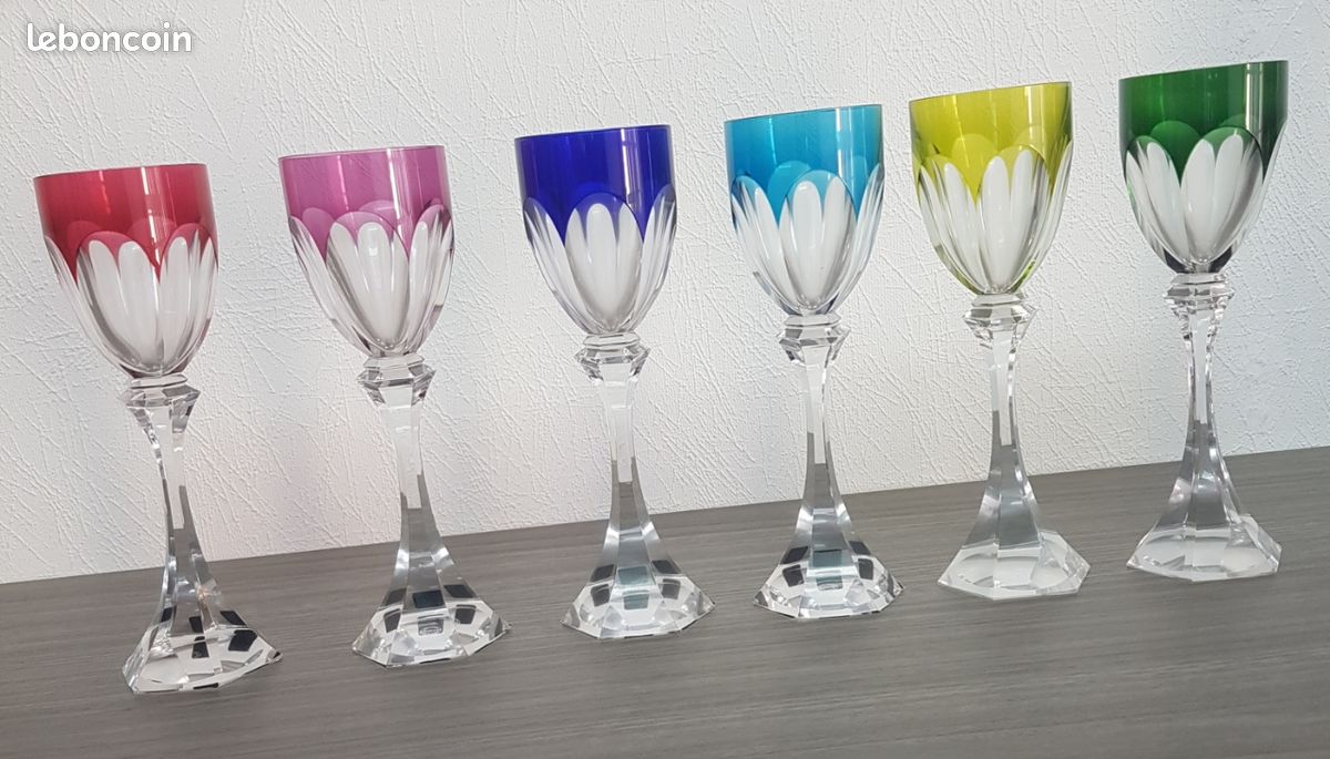Verres en cristal de ST Louis modèle CHAMBORD (image 1)