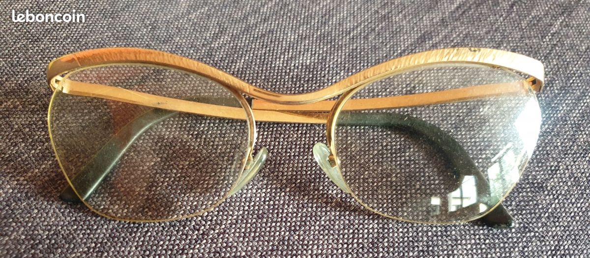 Lunettes Vintage Luxottica 18K Plaqué Or - Monture Authentique Des Années 1960