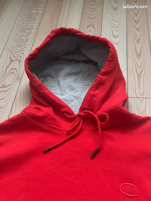 Sweat à Capuche Vintage Cheetah Mervyns Garçon XL Rouge - Années 90, Zippé, USA