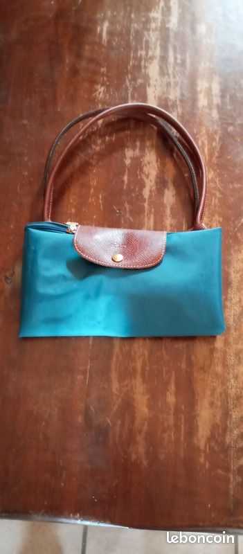 Grand sac a main bleu pliable (image 3)
