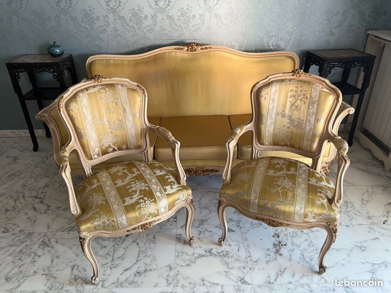 Louis XV - 10 pièces - salon chaises fauteuils - (image 4)